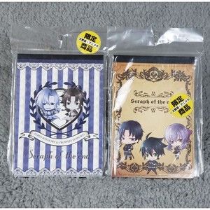 Seraph Of The End Notepad 5.75"x3.75" Ferid & Crowley Japanese Manga 2pc Lot (A)